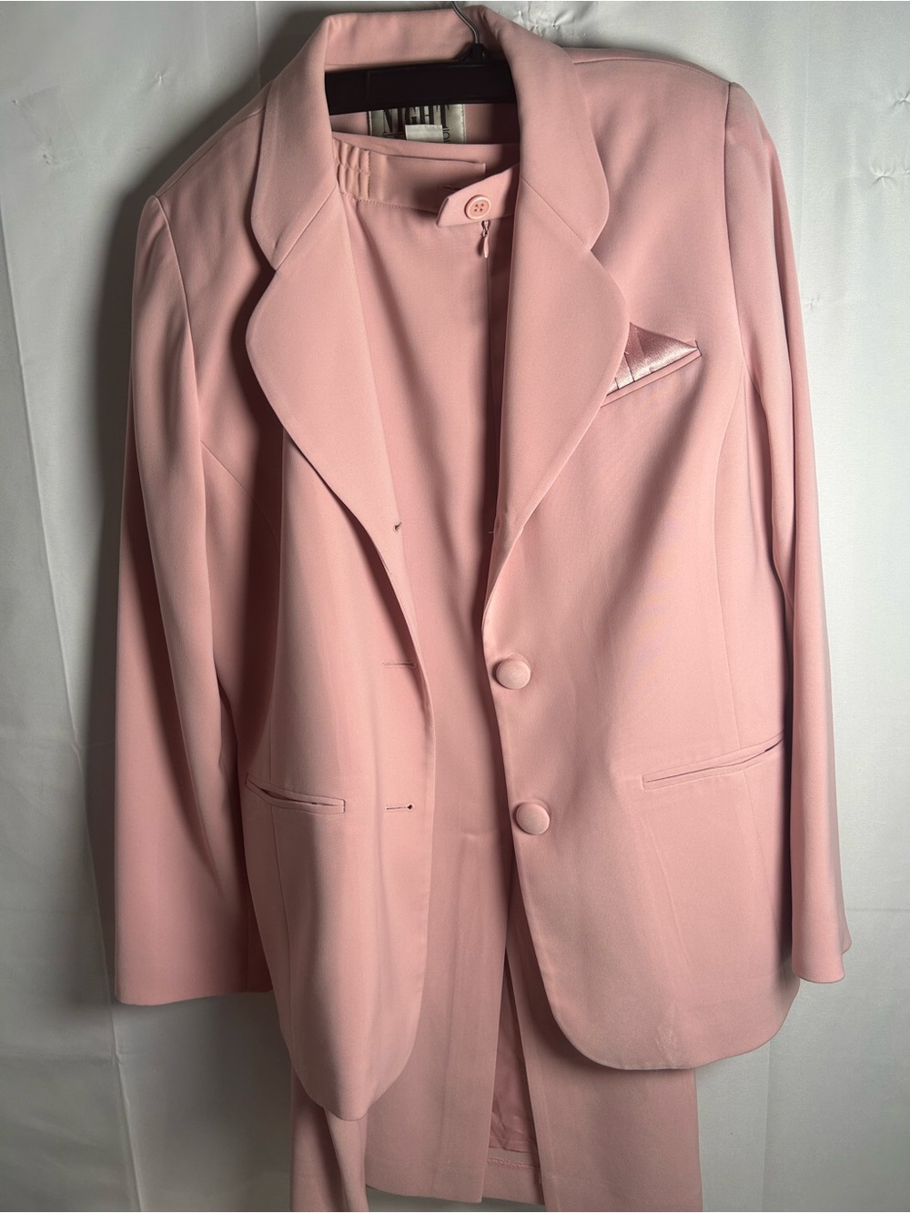 Women's Pastel Pink Skirt Suit
